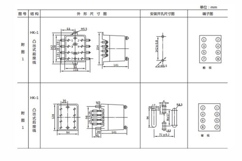 JWL-11繼電器開(kāi)孔尺寸及技術(shù)參數(shù)